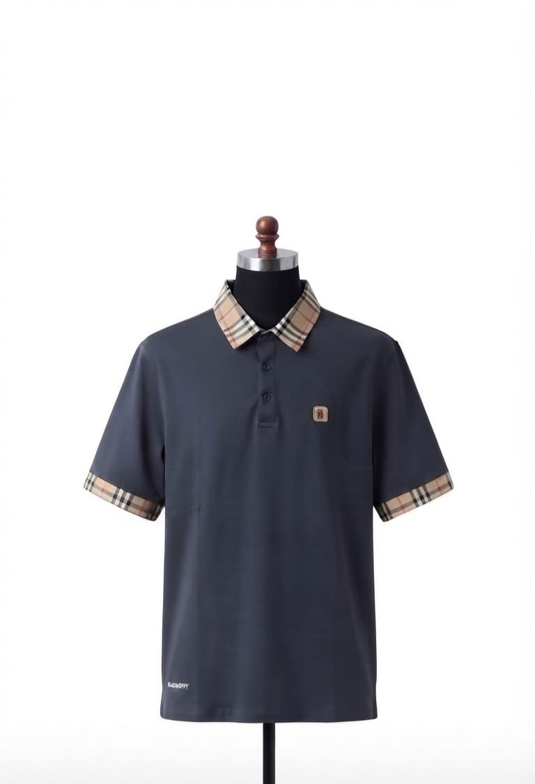 Classic Plaid-Trim Polo Shirt