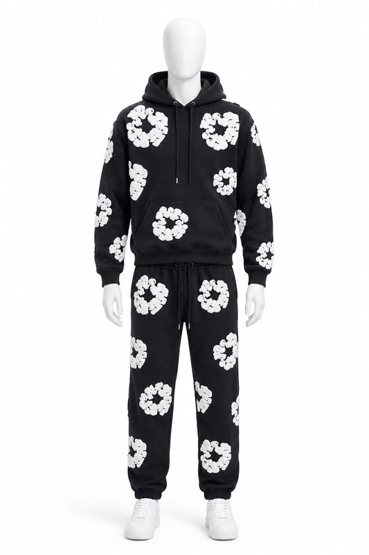 Premium Floral Graphic Fleece Tracksuit